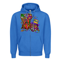 True Royal mardi gras louisiana map Zipper Hoodie - OliviaCreatesArt