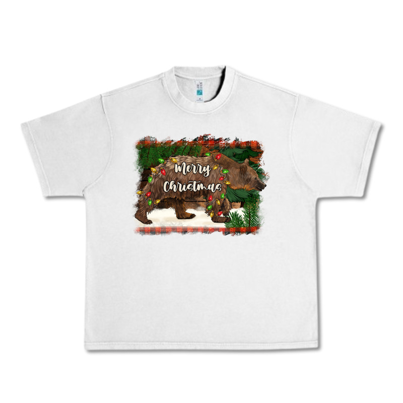 Merry Christmas Bear Urban Heavy Tee by BarkalooDesign | Teevron
