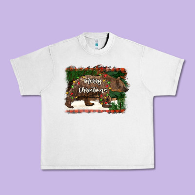 Merry Christmas Bear Urban Heavy Tee Designed By Barkaloodesign