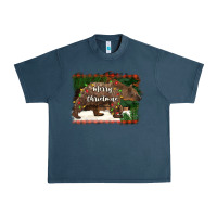 Midnight Navy merry christmas bear Urban Heavy Tee - BarkalooDesign