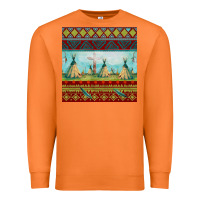 Carrot teepe tent dreamcatcher totem pole seamless patter Premium Sweatshirt - FaDigitalArtStudio