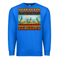 True Royal teepe tent dreamcatcher totem pole seamless patter Premium Sweatshirt - FaDigitalArtStudio