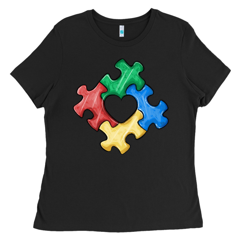 Autism Puzzle Ladies Tee by MaliasSmallBusiness | Teevron