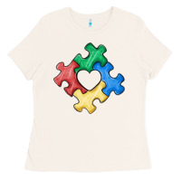 Bone autism puzzle Ladies Tee - MaliasSmallBusiness
