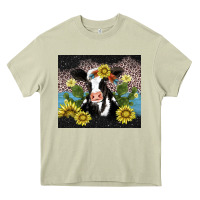 Mossy cow cactus and sunflower Heavy Core Tee - AdoDesignShop