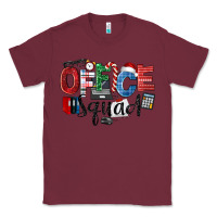 Burgundy Office Squad Christmas Classic Tee - LillyAllenDesigns