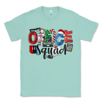 Seafoam Office Squad Christmas Classic Tee - LillyAllenDesigns