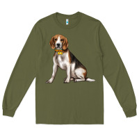 Army Green beagle with overflow Long Sleeve Tee - texasbilliewilder