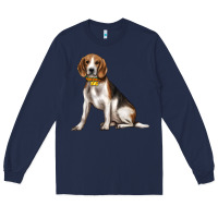 Navy beagle with overflow Long Sleeve Tee - texasbilliewilder
