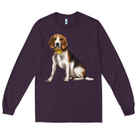 Plum beagle with overflow Long Sleeve Tee - texasbilliewilder