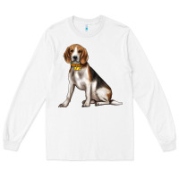 White beagle with overflow Long Sleeve Tee - texasbilliewilder