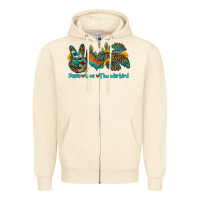 Sandshell peace love thunderbird Zipper Hoodie - OliviaCreatesArt