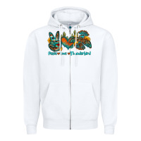 White peace love thunderbird Zipper Hoodie - OliviaCreatesArt