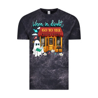 Cloud Black when in doubt go to the bookstore Vintage Tee - Artiststas