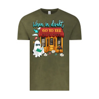 Vintage Olive when in doubt go to the bookstore Vintage Tee - Artiststas