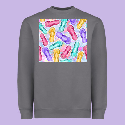 Flip Flops With Leopard Heavyweight Sweatshirt Designed By Tumblerdesignbyshophia