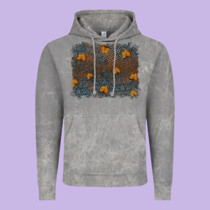 Tooled Leather Fall Background Vintage Hoodie Designed By Ranaportraitstore
