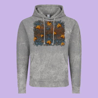 Tooled Leather Fall Background Vintage Hoodie Designed By Ranaportraitstore