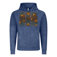 Vintage Denim tooled leather fall background Vintage Hoodie - RanaPortraitStore