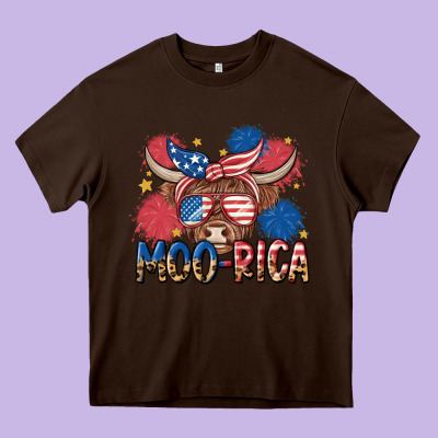 Moo Rica Heavy Core Tee Designed By Maliassmallbusiness