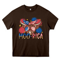 Chocolate Brown moo rica Heavy Core Tee - MaliasSmallBusiness