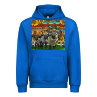 Cobalt Western Cute Hampshire Sheep Family Urban Hoodie - LillyAllenDesigns