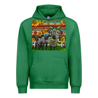 Emerald Western Cute Hampshire Sheep Family Urban Hoodie - LillyAllenDesigns