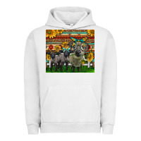 Pigment Lunar Rock Western Cute Hampshire Sheep Family Urban Hoodie - LillyAllenDesigns