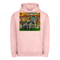 Pigment Salmon Western Cute Hampshire Sheep Family Urban Hoodie - LillyAllenDesigns