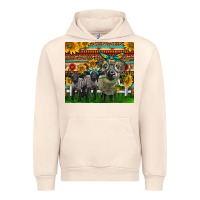 Sandshell Western Cute Hampshire Sheep Family Urban Hoodie - LillyAllenDesigns