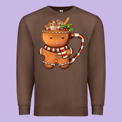 Gingerbread Cookie Man Hot Cocoa Coffee Premium Sweatshirt Designed By Fadigitalartstudio