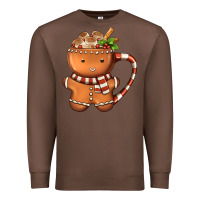 Chestnut Gingerbread Cookie Man Hot Cocoa Coffee Premium Sweatshirt - FaDigitalArtStudio