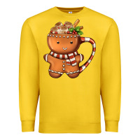 Lemon Gingerbread Cookie Man Hot Cocoa Coffee Premium Sweatshirt - FaDigitalArtStudio
