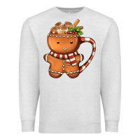 Oatmeal Heather Gingerbread Cookie Man Hot Cocoa Coffee Premium Sweatshirt - FaDigitalArtStudio