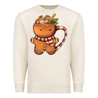 Sandshell Gingerbread Cookie Man Hot Cocoa Coffee Premium Sweatshirt - FaDigitalArtStudio