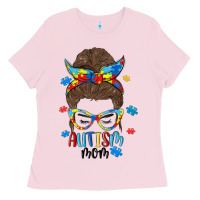 Messy Bun Autism Mom Ladies Tee | Teevron