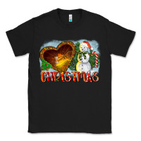 Black Christmas Snowman Classic Tee - LillyAllenDesigns