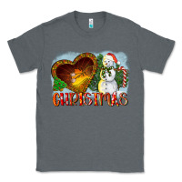 Charcoal Heather Christmas Snowman Classic Tee - LillyAllenDesigns