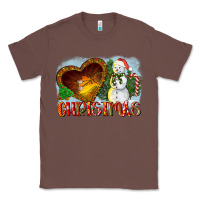 Chestnut Christmas Snowman Classic Tee - LillyAllenDesigns