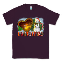 Plum Christmas Snowman Classic Tee - LillyAllenDesigns