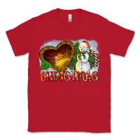 Red Christmas Snowman Classic Tee - LillyAllenDesigns
