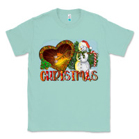 Seafoam Christmas Snowman Classic Tee - LillyAllenDesigns
