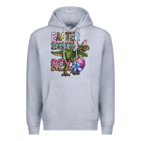 Heather Grey Easter Saurus Rex Premium Hoodie - OliviaCreatesArt