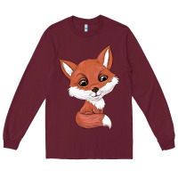 Burgundy fox Long Sleeve Tee - texasbilliewilder