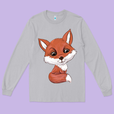 Fox Long Sleeve Tee Designed By Texasbilliewilder