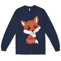 Navy fox Long Sleeve Tee - texasbilliewilder