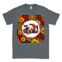 Charcoal Heather joy christmas cow Classic Tee - LillyAllenDesigns