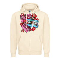 Sandshell valentines day casette olivia Zipper Hoodie - OliviaCreatesArt