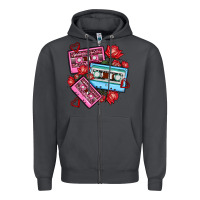 Smoke valentines day casette olivia Zipper Hoodie - OliviaCreatesArt