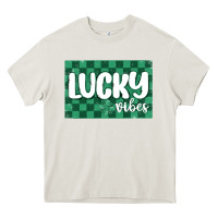 Cream lucky vibes Heavy Core Tee - MaliasSmallBusiness